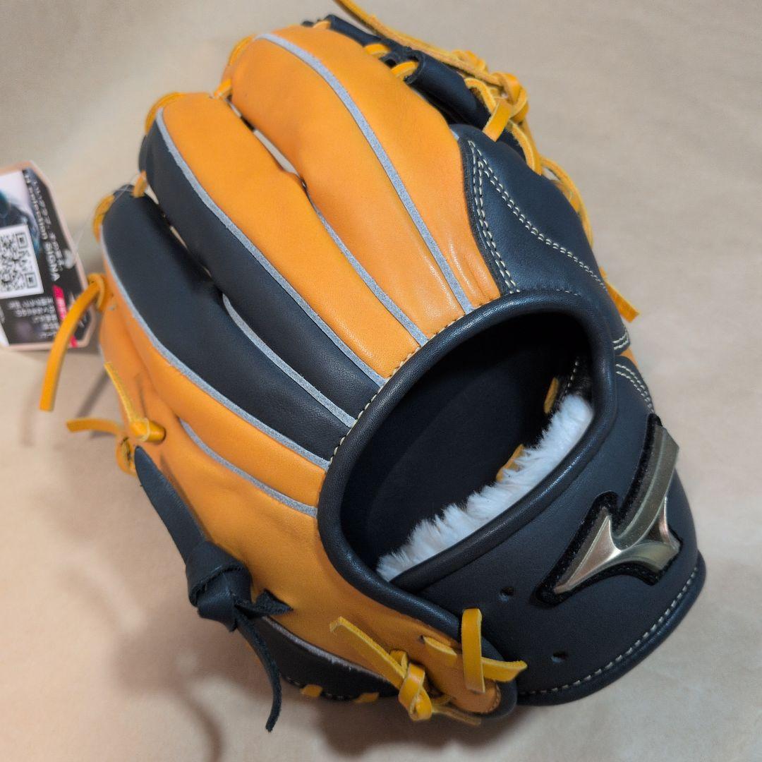 ミズノ:右投げ用:軟式用グラブ:内野手用:サイズ9:DブルーXオレンジ