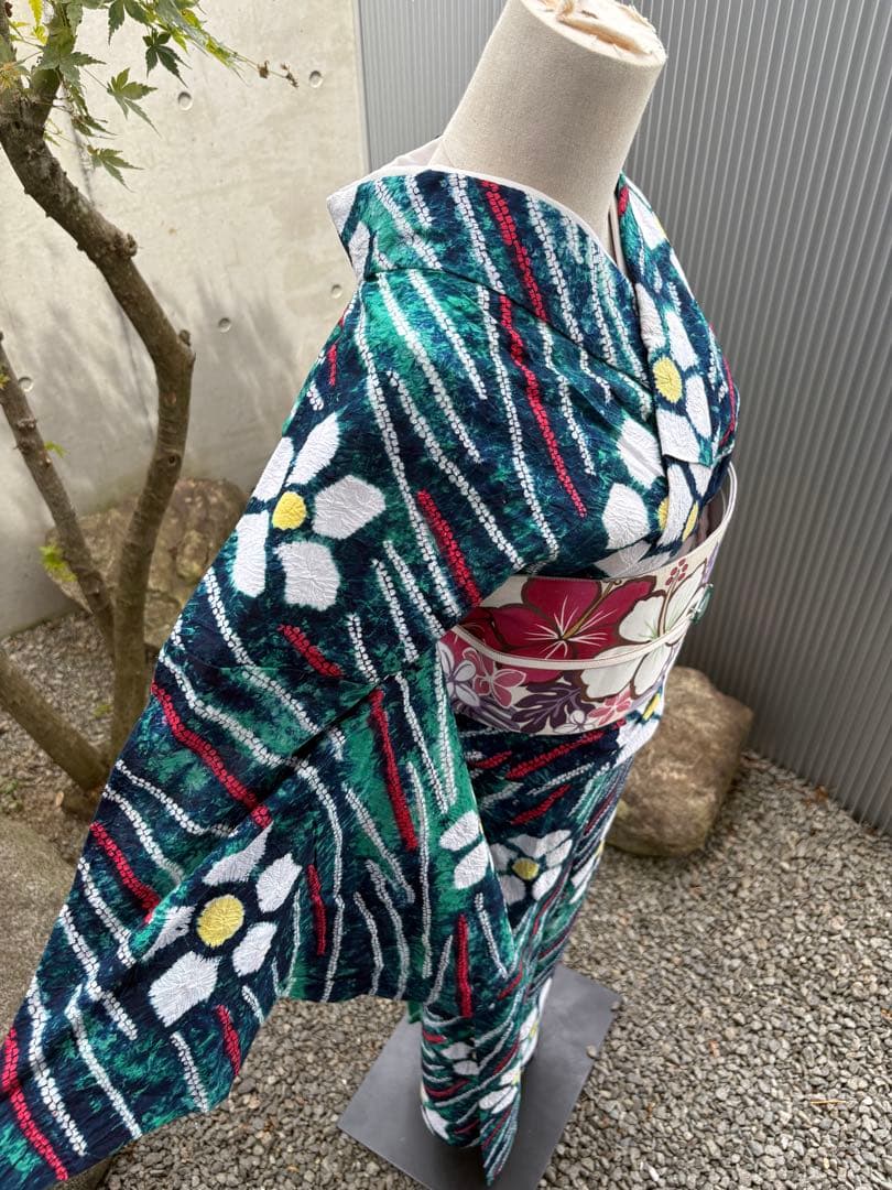 有松絞り浴衣　ヨーキー様