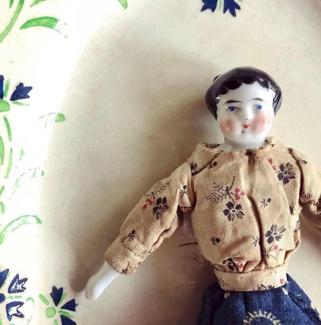 アンティーク　チャイナヘッドドール　16センチ　ドイツ