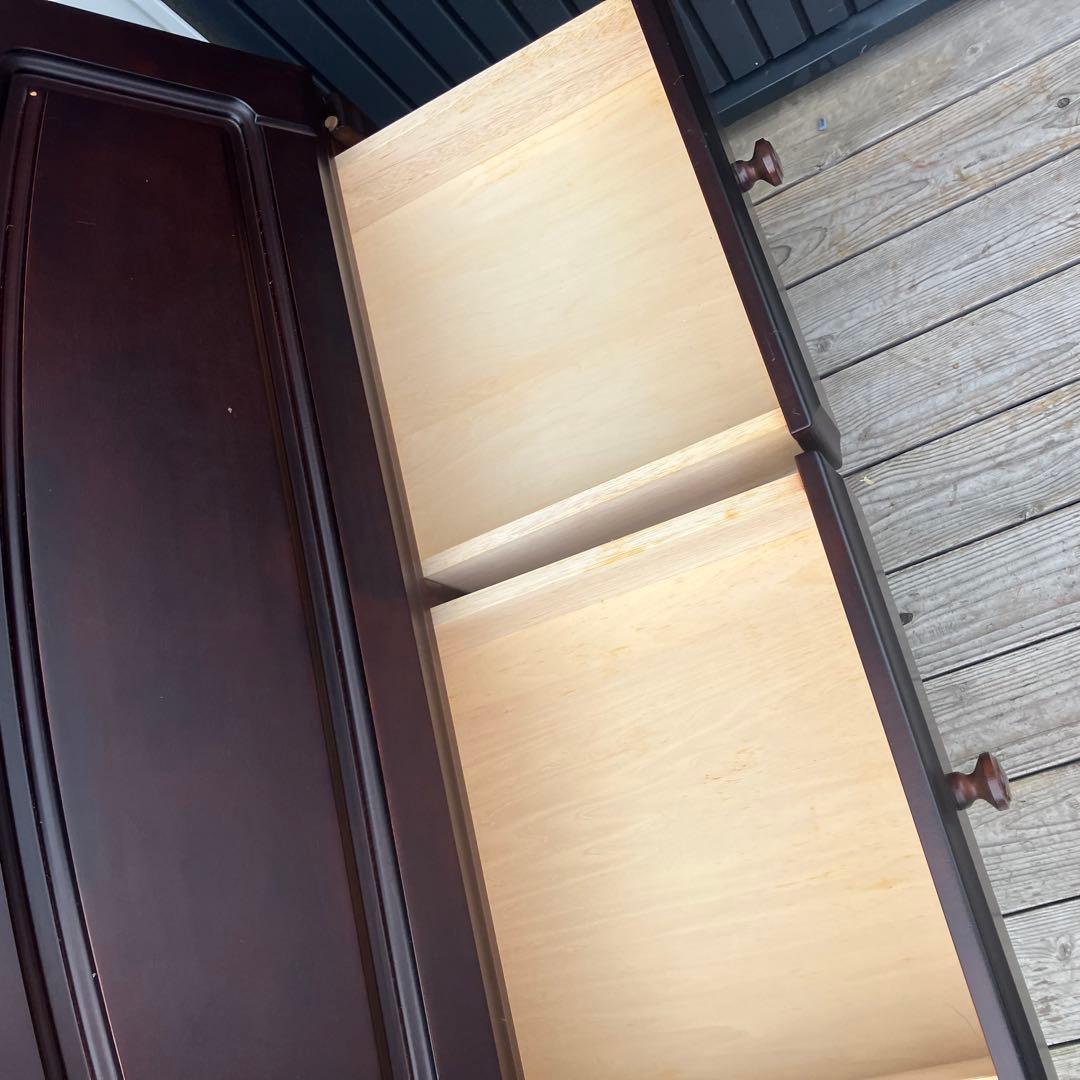 上ヶ嶋木工 旭川家具 英国クラシック 木製ライティングビューロ サイドボード文机