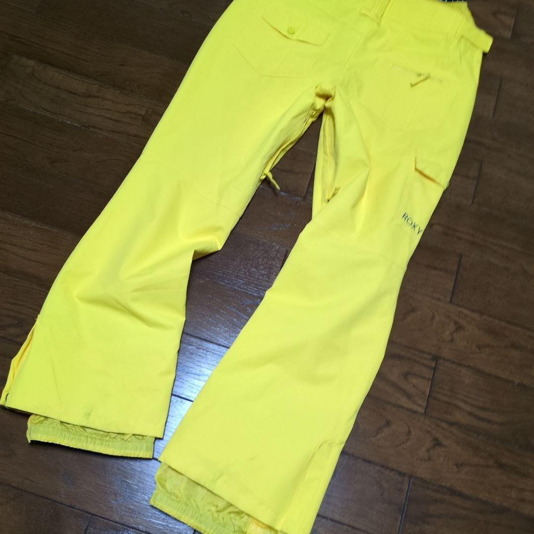 ROXY　スノボウェア　上下セット　L　総柄　花柄　イエロー