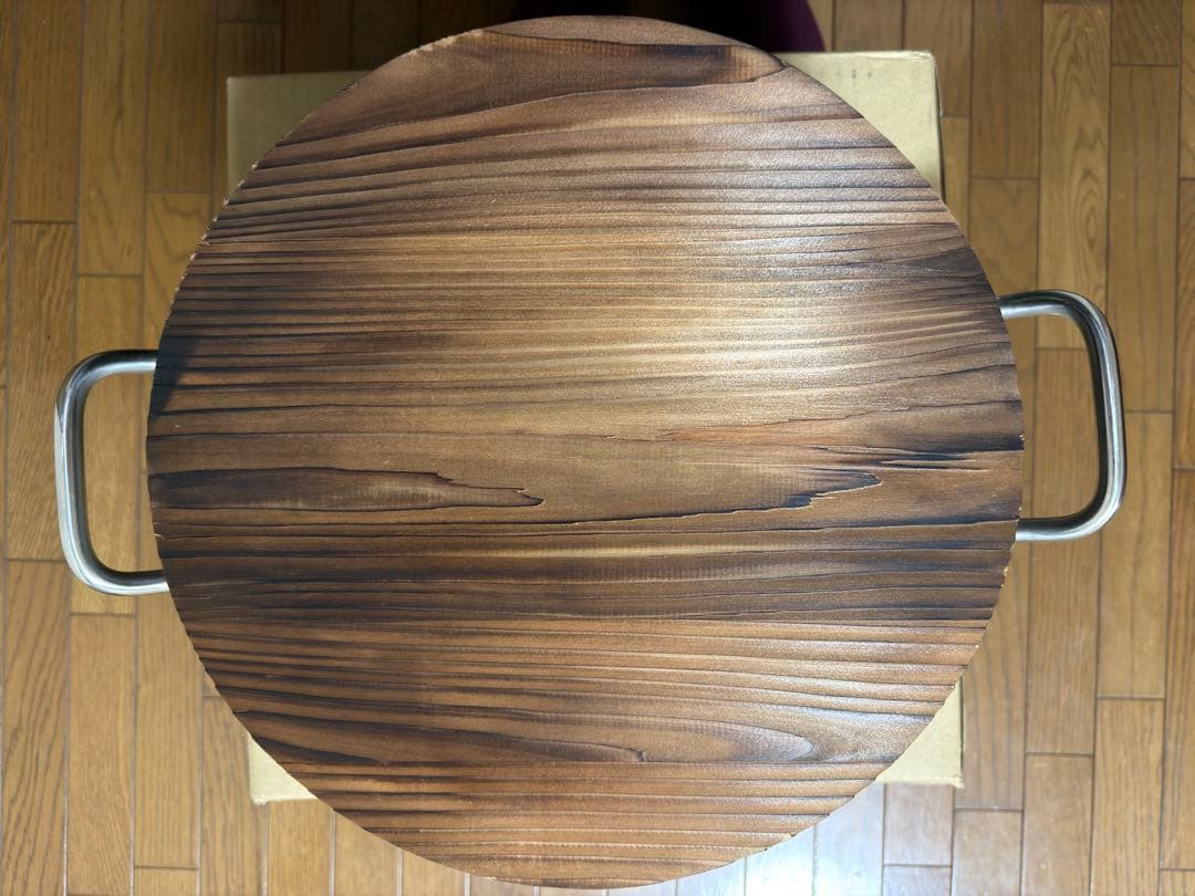 遠藤商事 TKGプロ 電磁用丸型おでん鍋 (木蓋付) 大 ステンレス