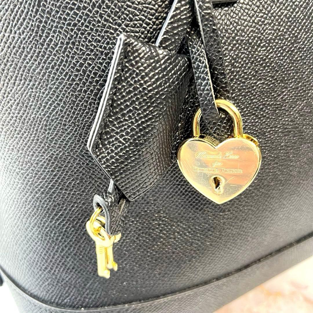 【極美品】ミランダカー×サマンサタバサ 本革 レザー 2way ハンドバッグ 黒