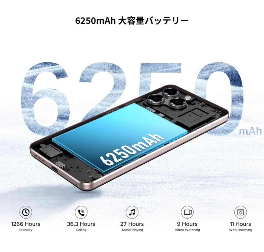 DOOGEE note58 pro 8+24GB/256GB SiMフリー