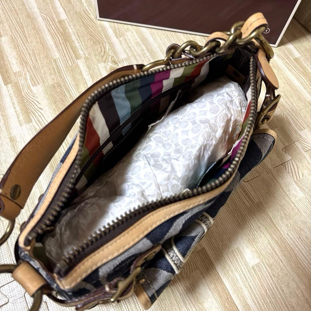 【超美品】COACHコーチ デニムバッグ　ハンドバッグ ヴィンテージ◇希少品◇