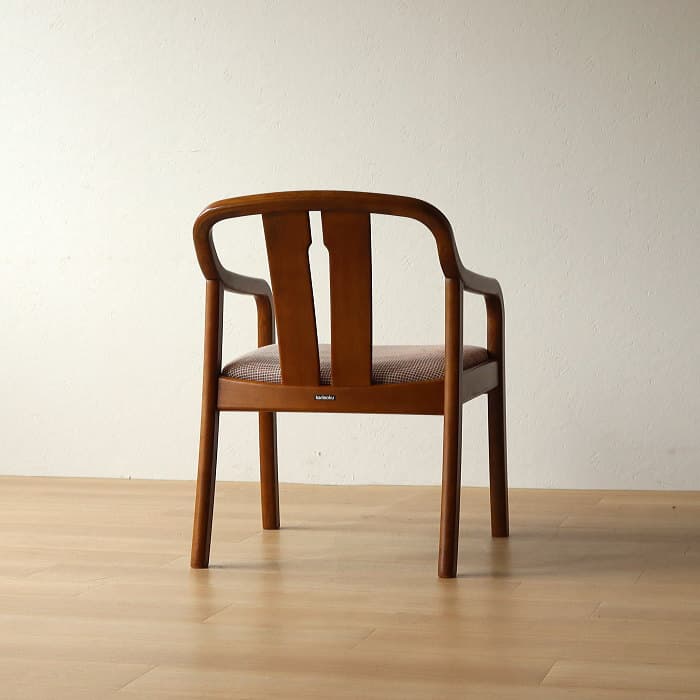 オールド カリモク アームチェア レトロ 肘付イス ④