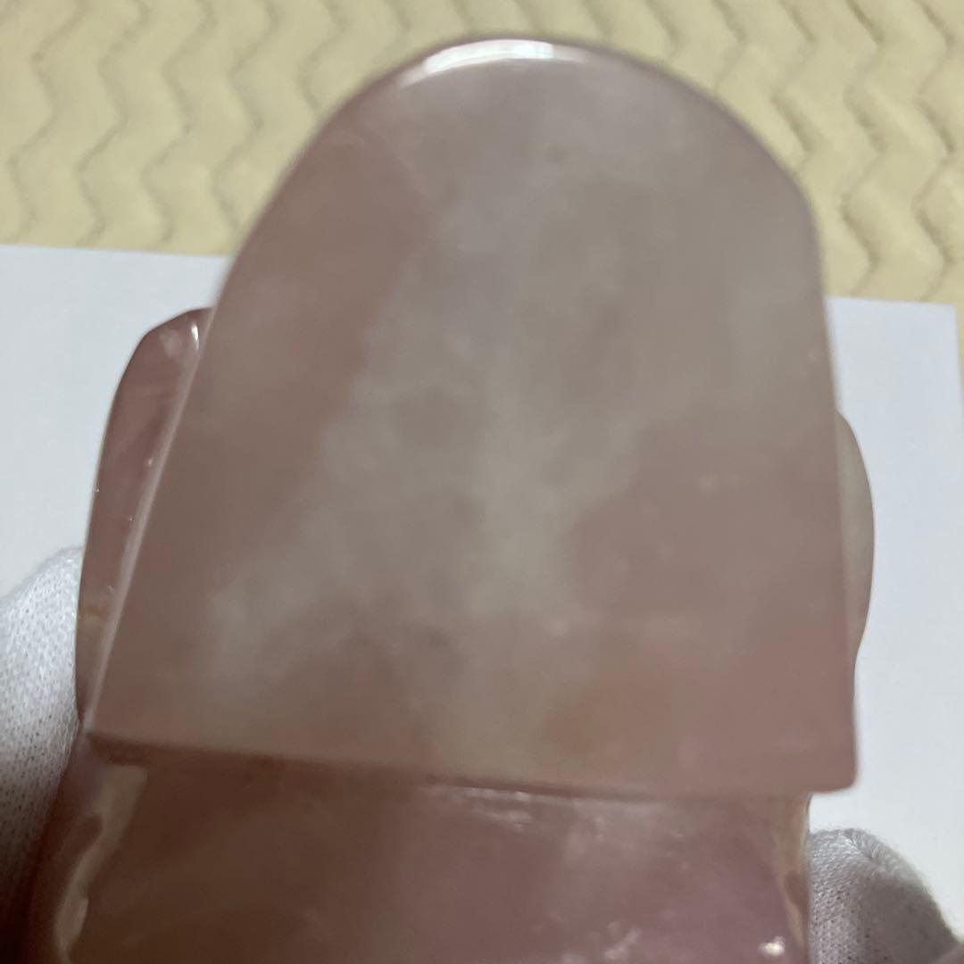 (激レア)ローズクォーツスカル　髑髏　恋愛運　ラッキー　ストーン　魔除け