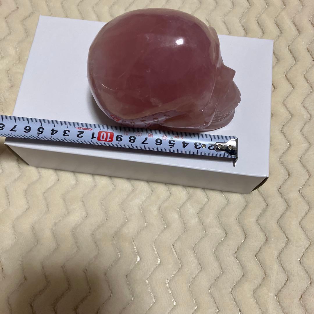 (激レア)ローズクォーツスカル　髑髏　恋愛運　ラッキー　ストーン　魔除け