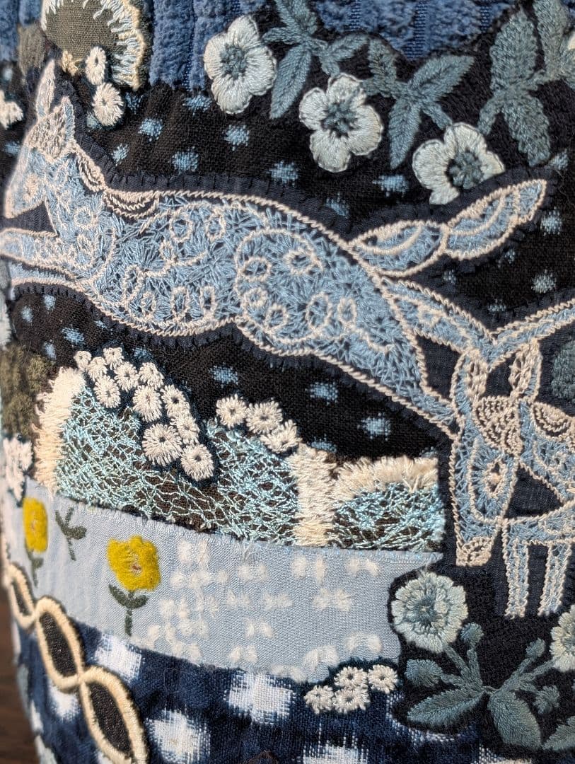 SALE❗️古布藍染《飛び躍ねるパプリッコ》ミナ　サリーS　PJC 　バック