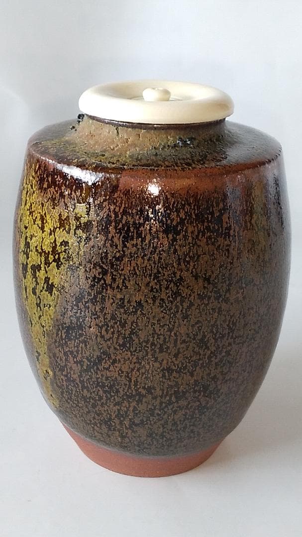 笹田有祥 摸 北野肩衝 茶入 唐物 大名物 仕覆 二人静 茶道具 共箱 栞 新品