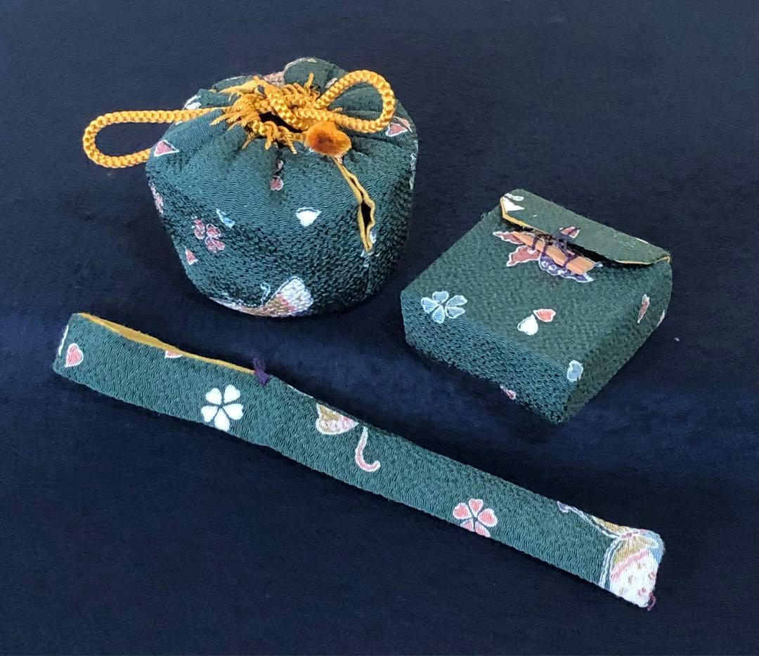 《R》茶道具 御所籠 お茶道具7点 仕覆 古帛紗 元箱　260212け2