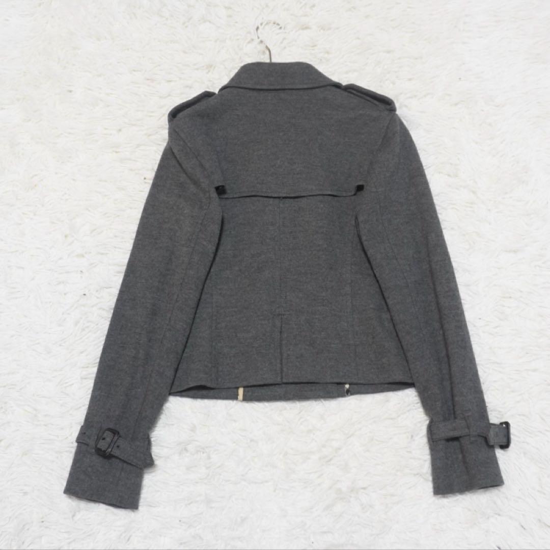 美品 バーバリー ピーコート ナポレオン ノバチェック ショート丈 ダブル