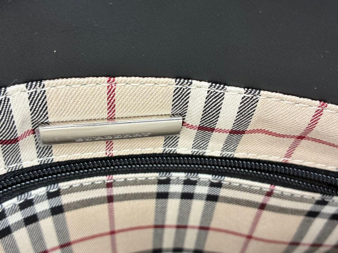 バーバリー オールレザー ノバチェック ハンドバッグ