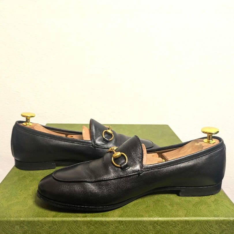 美品　GUCCI　ホースビットローファー　ヨルダーン　黒　37