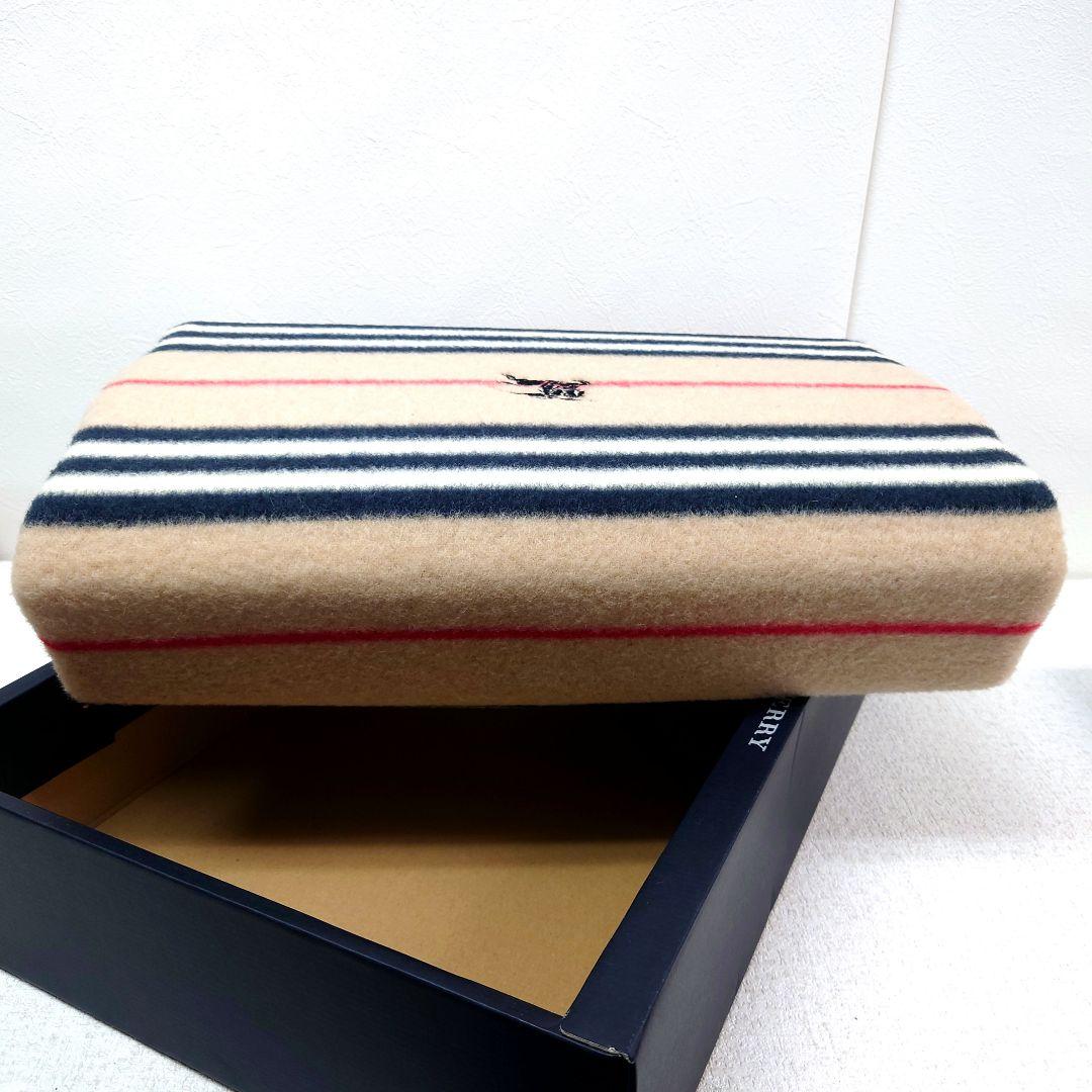 M0109B1 未使用★BURBERRY ウール毛布 140×220