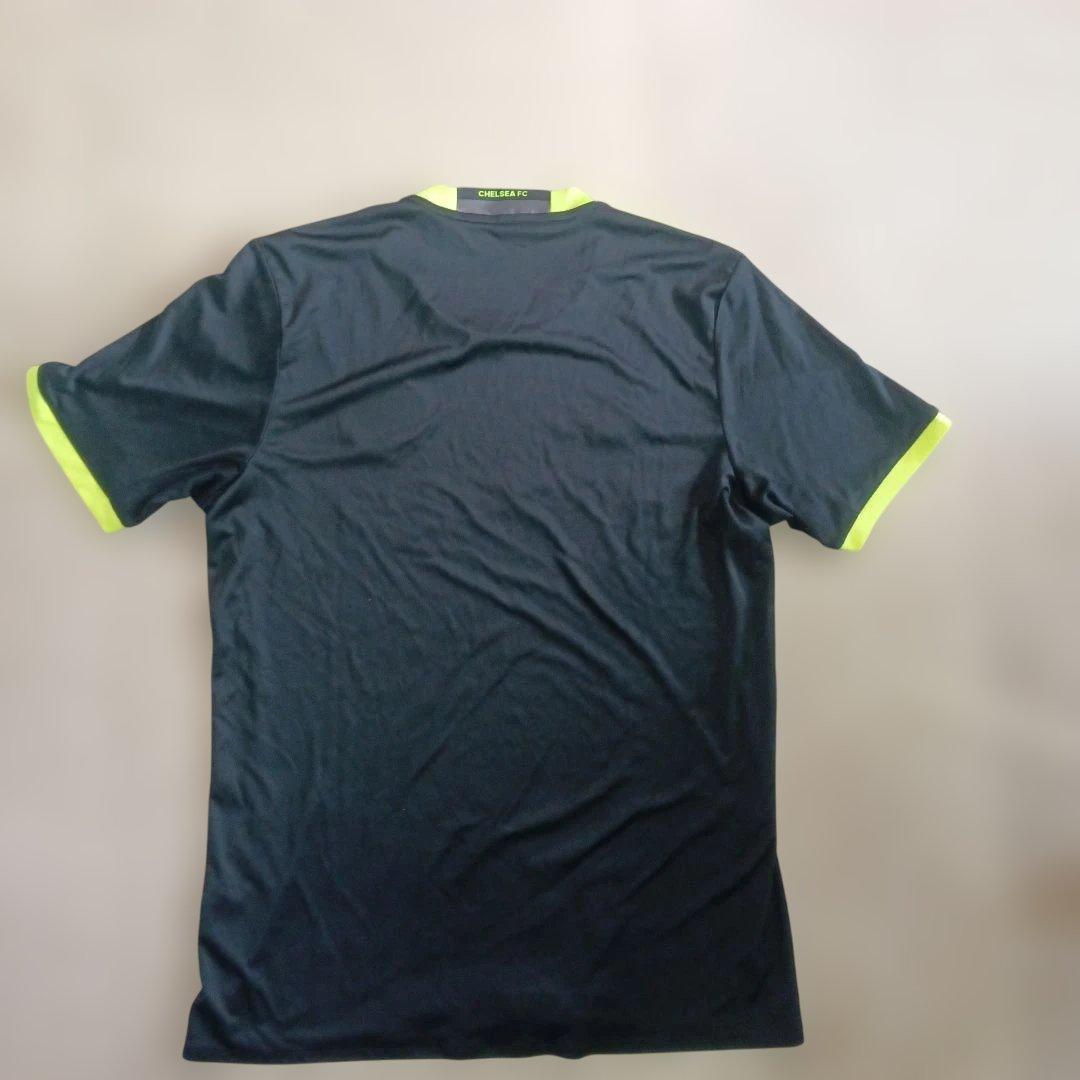 CHELSEA adidas シャツ ブラック/ライムＬサイズ