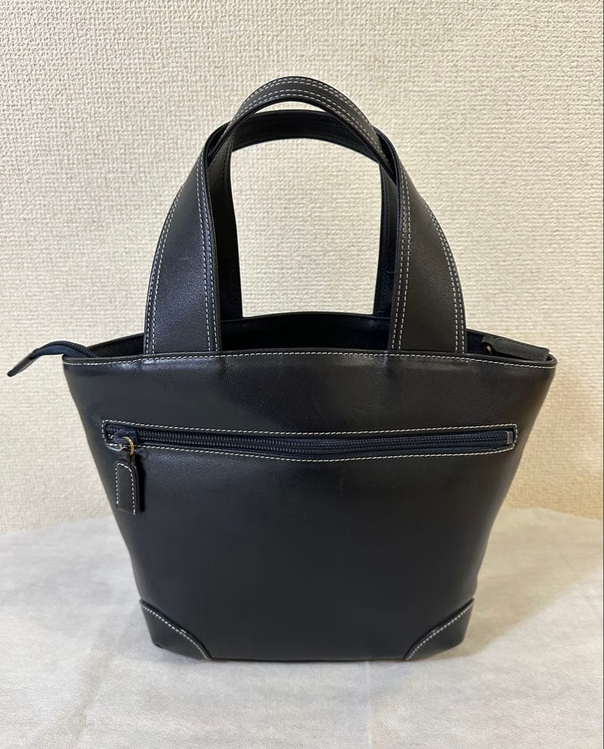k キタムラ　レディースバック 黒 レザートートバッグ