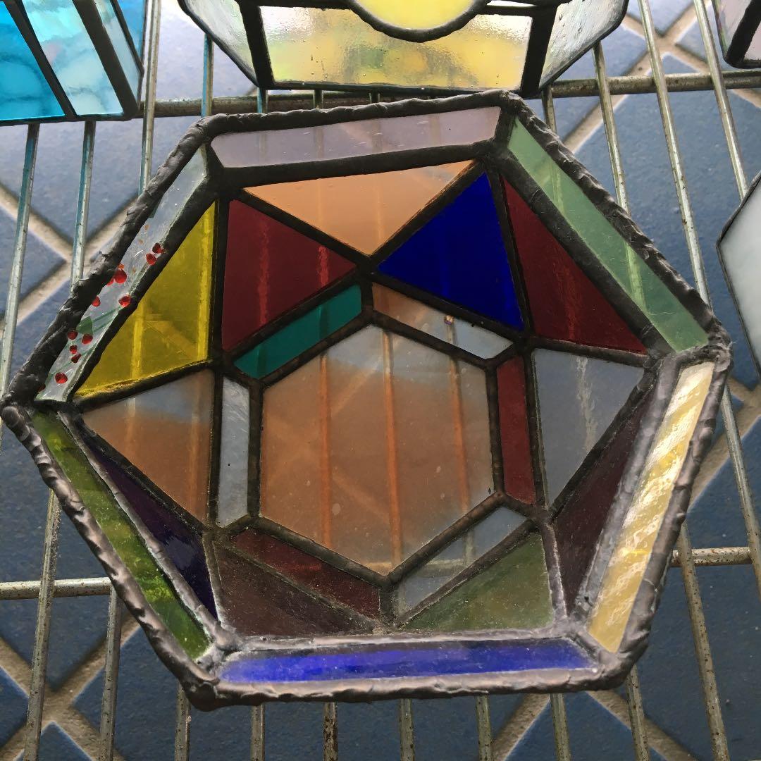 ステンドグラス底面ミラー花BOX