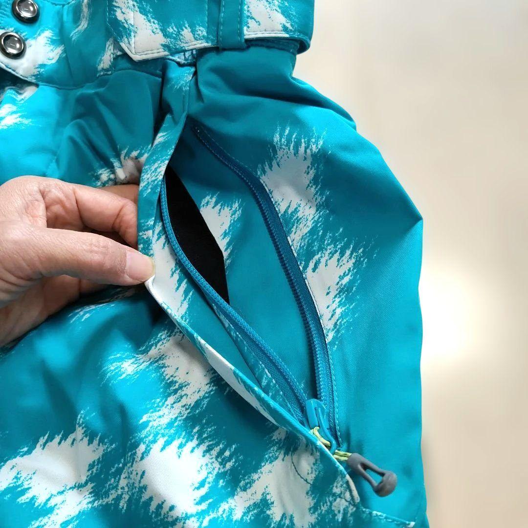 ミズノ スキーウェア上下セット ◆デモモデル◆　Mサイズ　メンズ　水色×赤