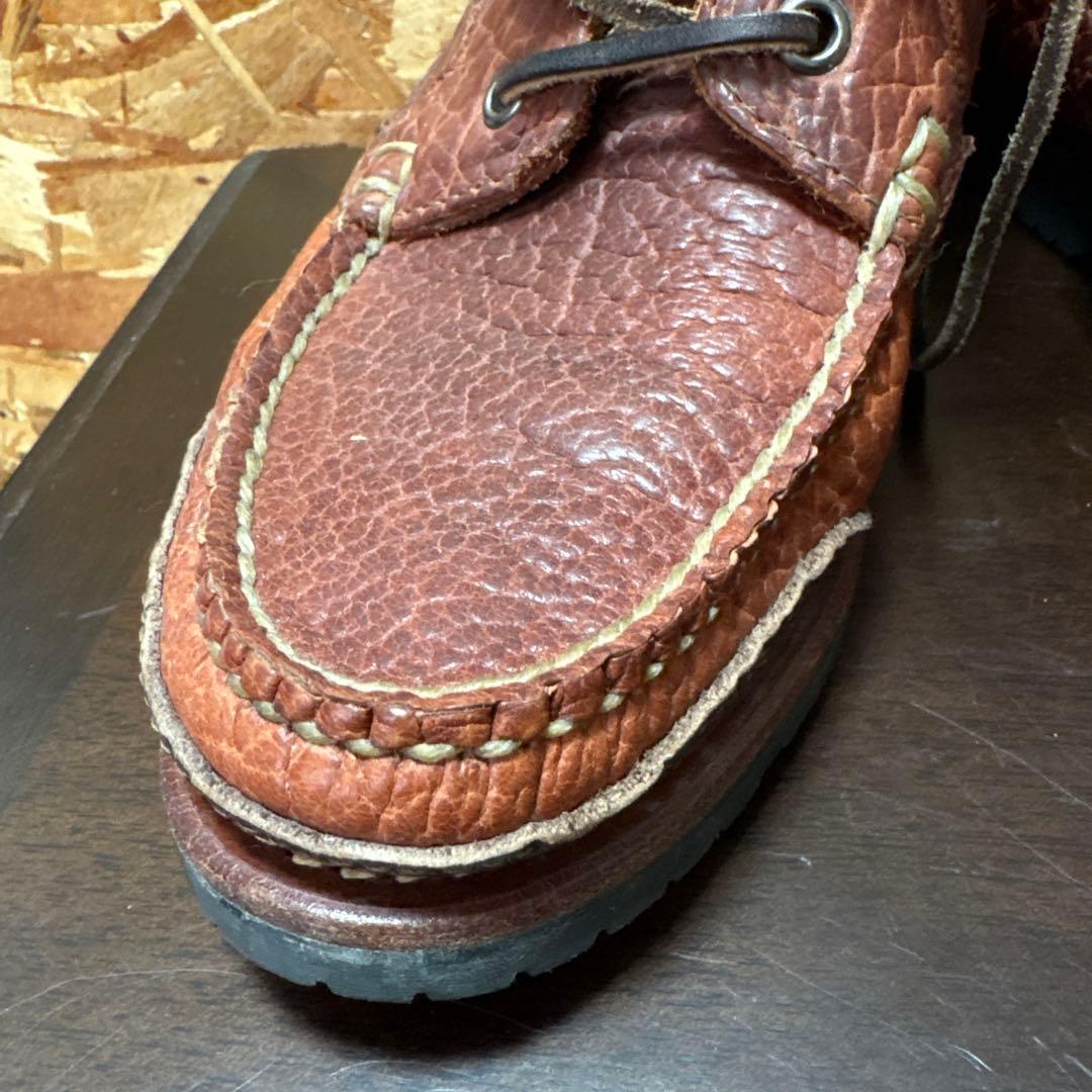 ブルックスブラザーズ&ランコート　wネーム　モカブーツ　ビブラム仕様size7