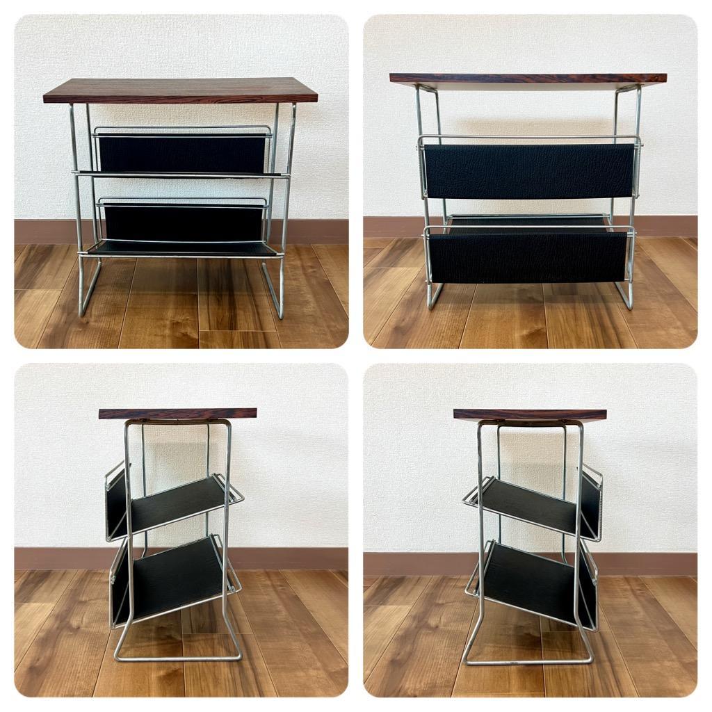 サイドテーブル 60年代 デンマーク製 ミッドセンチュリー マガジンラック