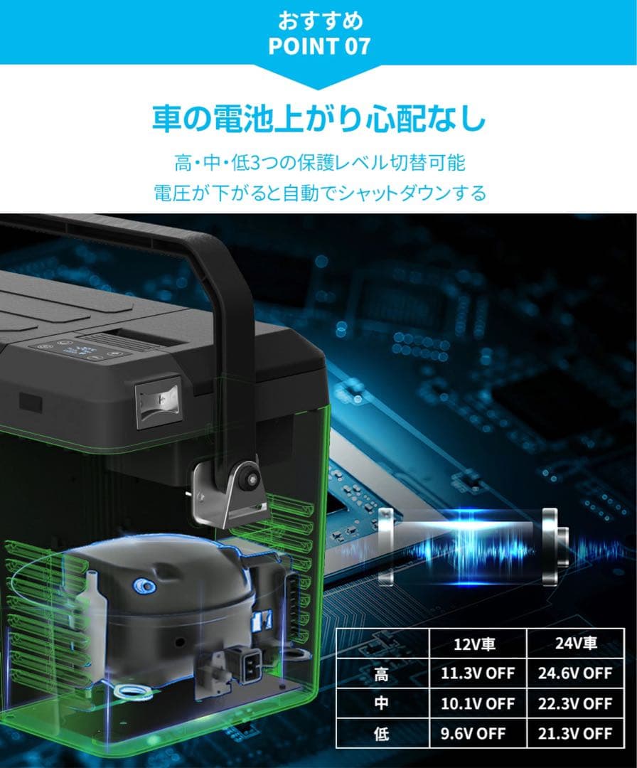 y277 車載冷蔵庫 9L -20℃～10℃ 45W 12V/24V