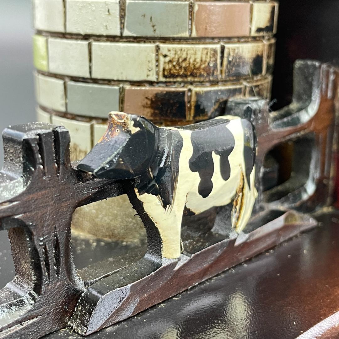 動作品 知床旅情 オルゴール付き牧場模型 鉄道弘済会製 ペン立て R8SB34