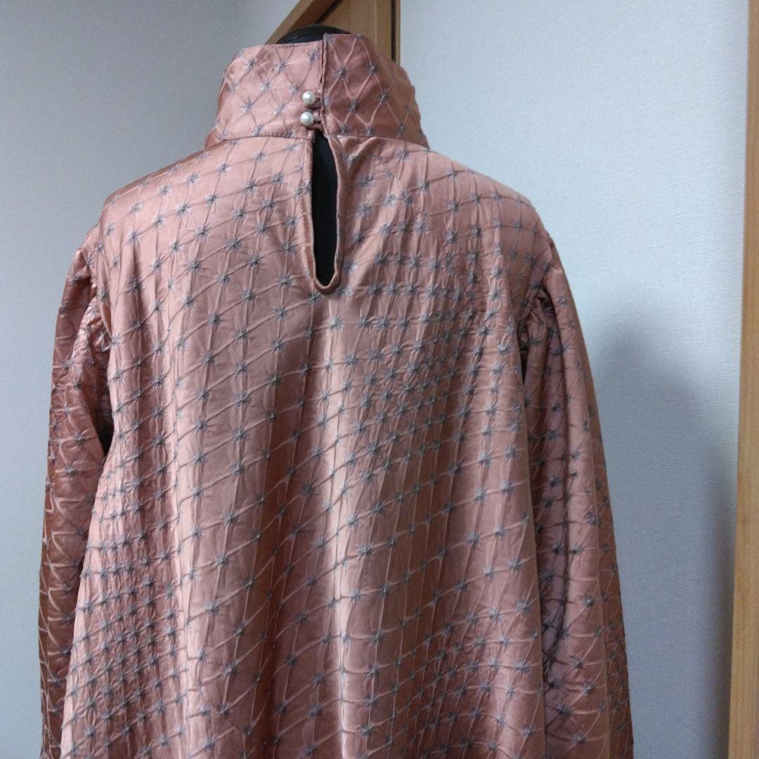 絞り着物ピンク模様