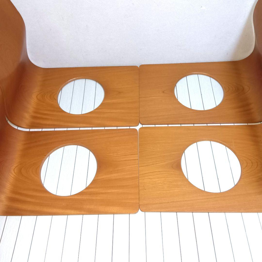 天童木工　高級座椅子　4脚セット　曲げ木