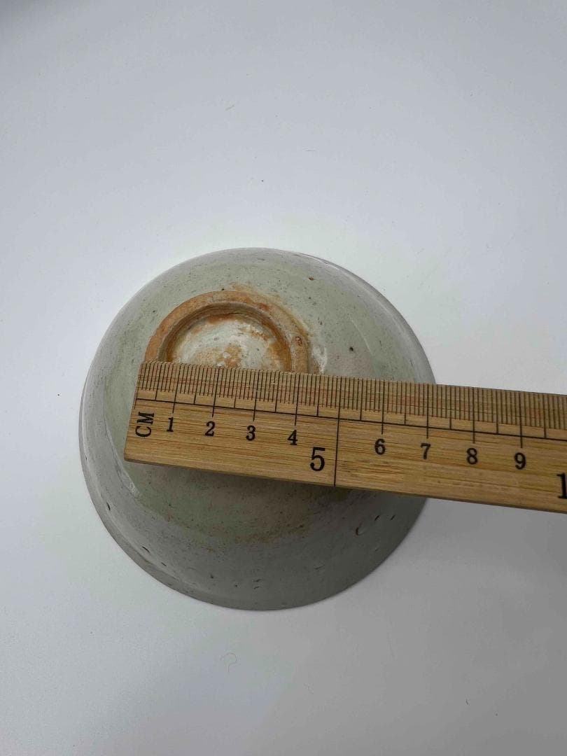 北宋時代　青白磁花卉魚藻文輪口鉢　輪口茶碗　茶盞 　影青　景徳鎮(B-97)