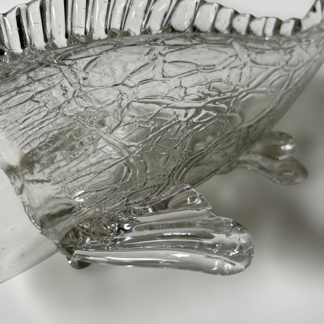 【ともたん⭐️大正ガラス・和ガラス】美品✴︎鯉の掛け花瓶　ウランガラス