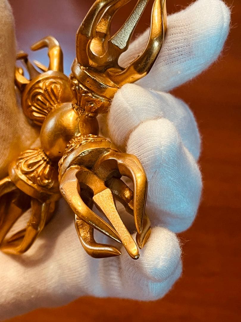 即日発送 新品チベット密教 カツマ 羯磨 十字 金剛杵 ダブルドルジェ 211g