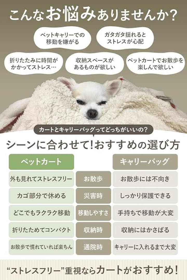 ペットカート 超軽量型 ペットキャリー (ドリンクホルダー付き ベージュ)