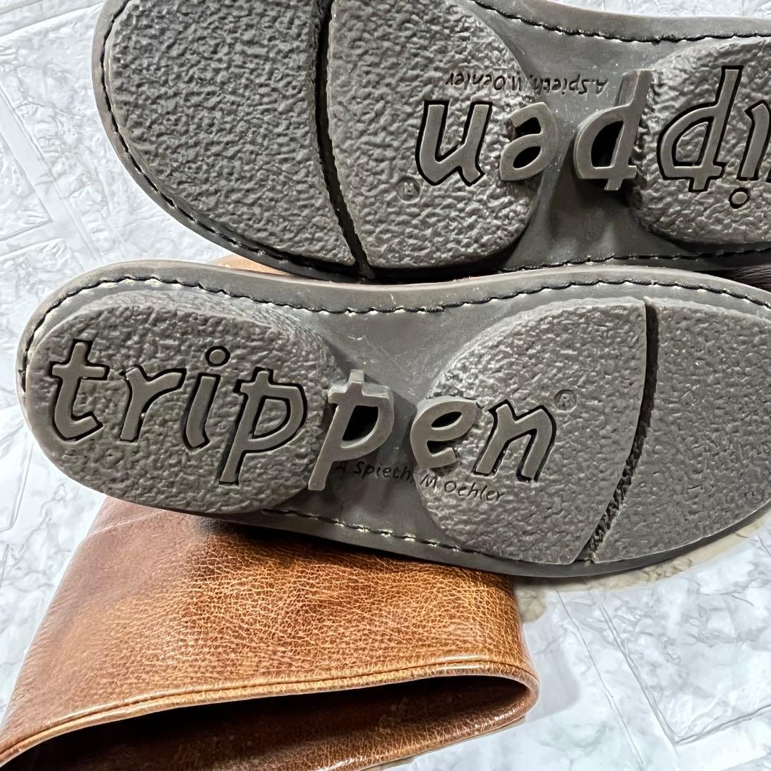 【美品】trippen トリッペン　ロングブーツ　シボ　サイドジップ　　24㎝