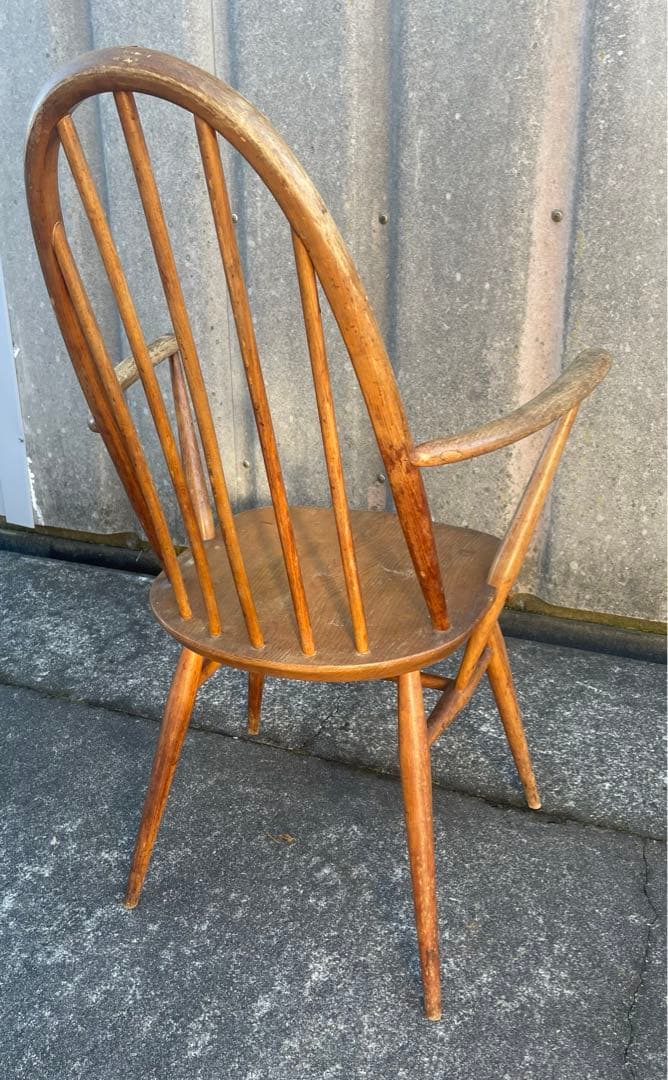 ビンテージ/英国製/ERCOL/アーコール/クェーカーチェア/アームチェア/椅子
