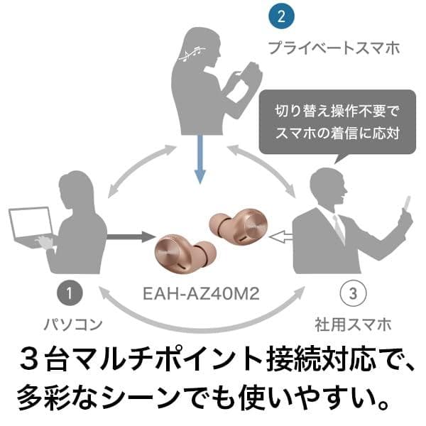 テクニクス ワイヤレスイヤホン EAH-AZ40M2-K ブラック bluetm