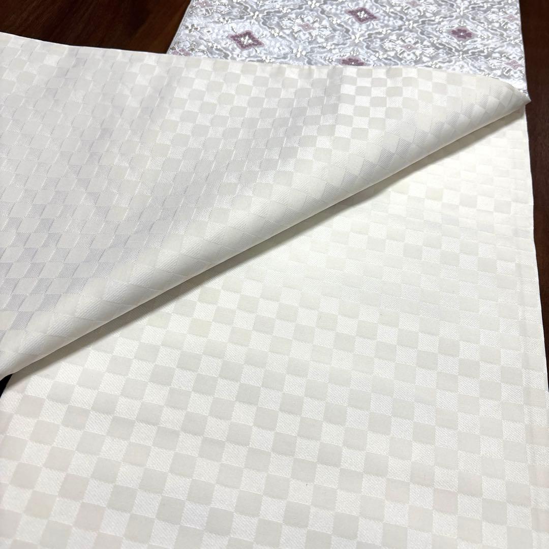 正絹　袋帯《刺繍　花紋様》