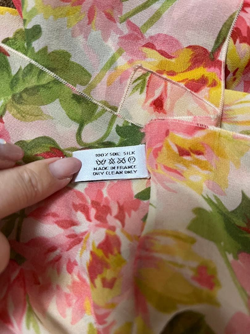 ディオール花柄レースキャミソールとストールの2点セット