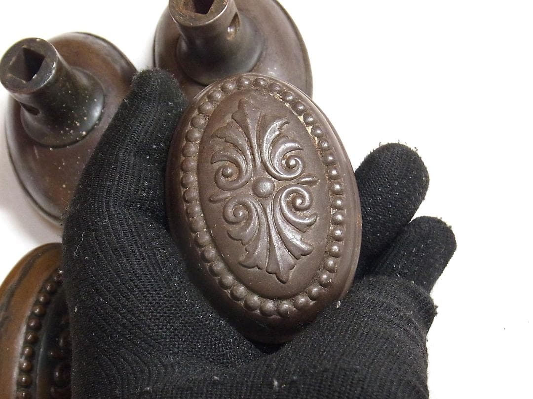 アンティーク １９３０年代 ドアノブ 4個 アメリカ製 ヴィクトリアン USA