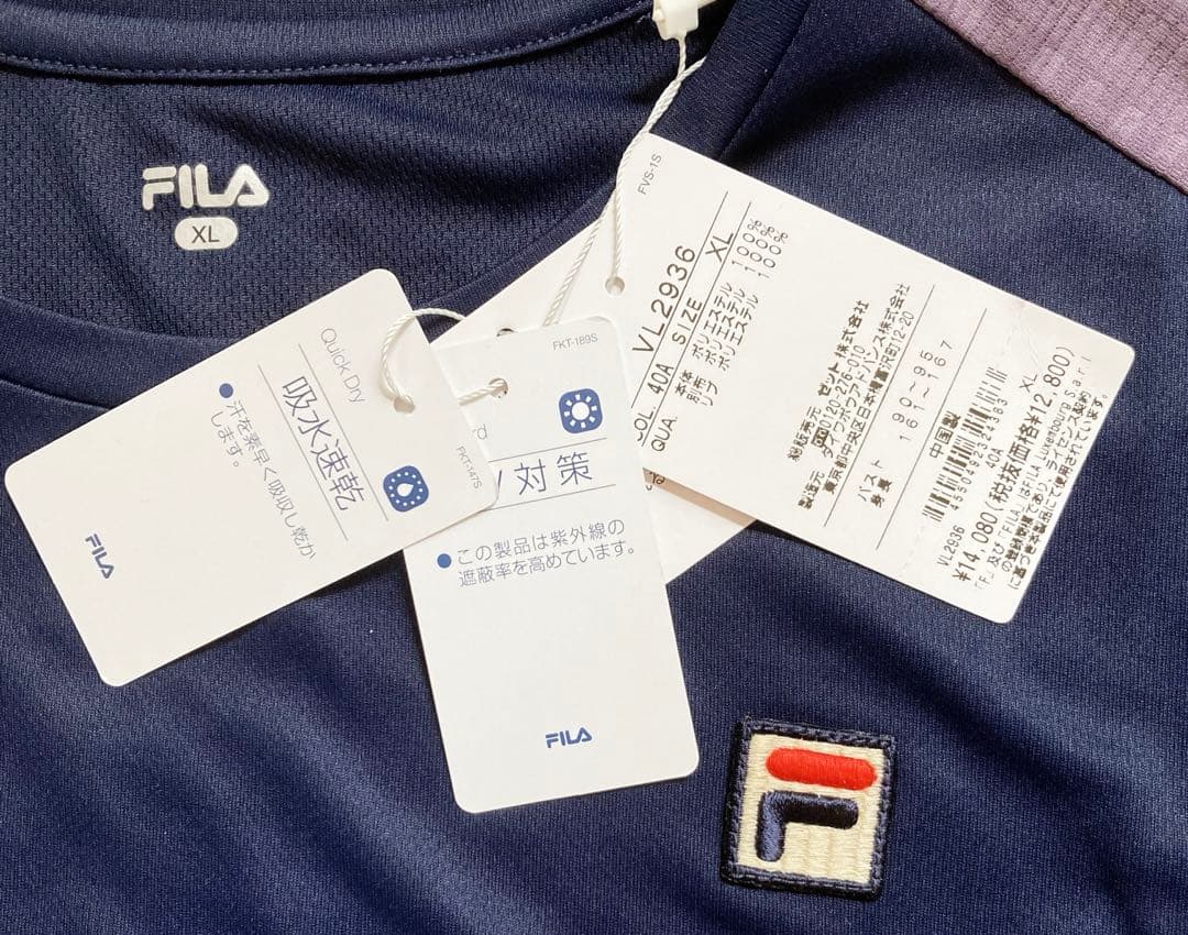 No.748 FILA 大人気新色「モーヴ」のワンピース☆XL☆新品☆