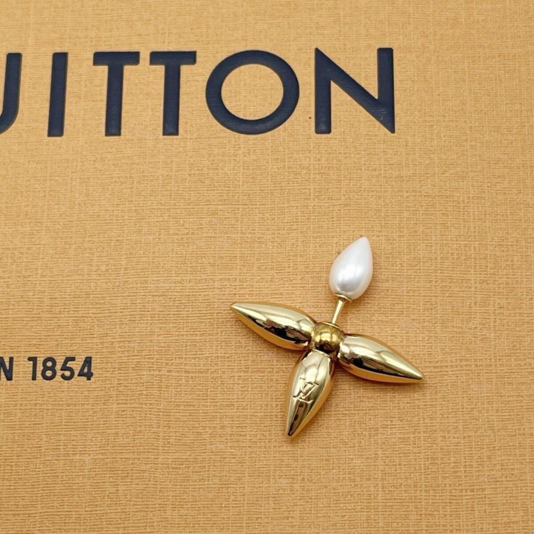 ルイヴィトン ピアス ルイゼット メタル ゴールド 片方のみ　IT刻印