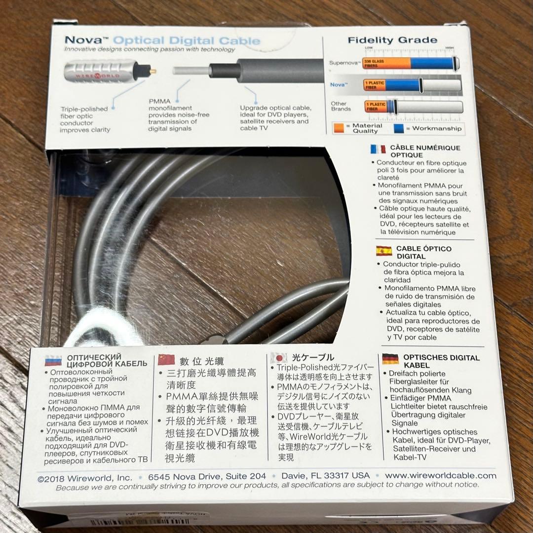 WireWorld Nova Toslink 光オーディオケーブル2.0m