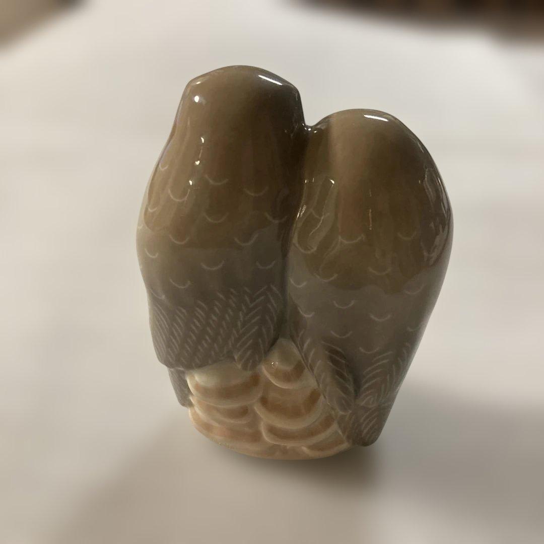   フィギュリン★ペアフクロウ★美品