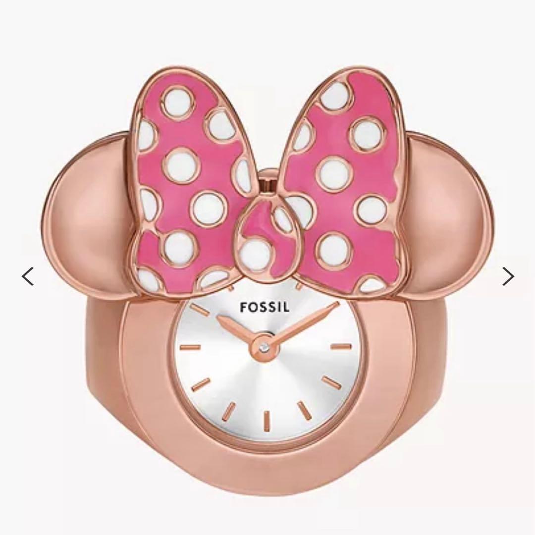 DisneyxFossilローズゴールドトーンステンレススチールウォッチリング