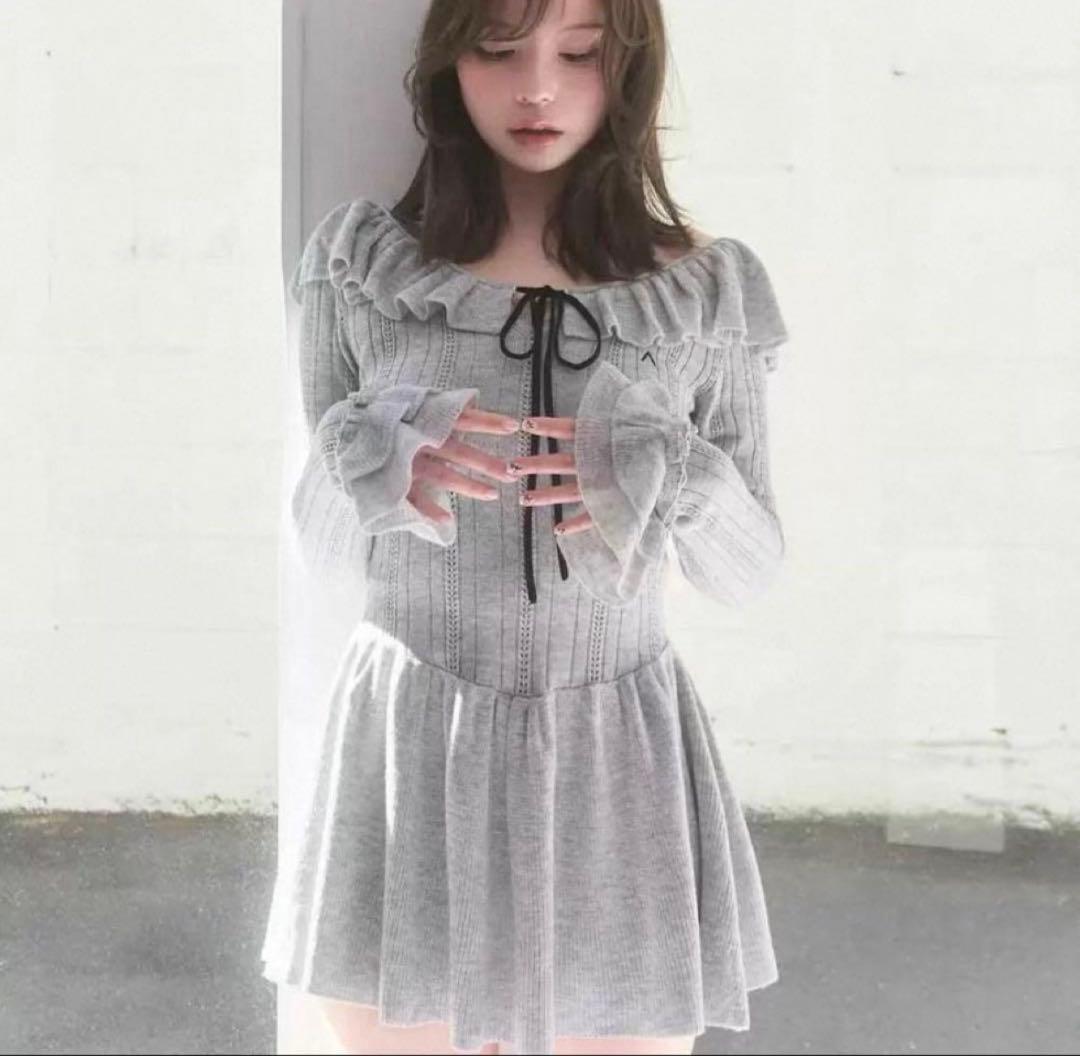 ワンピース ANDMARY Hana knit mini dress