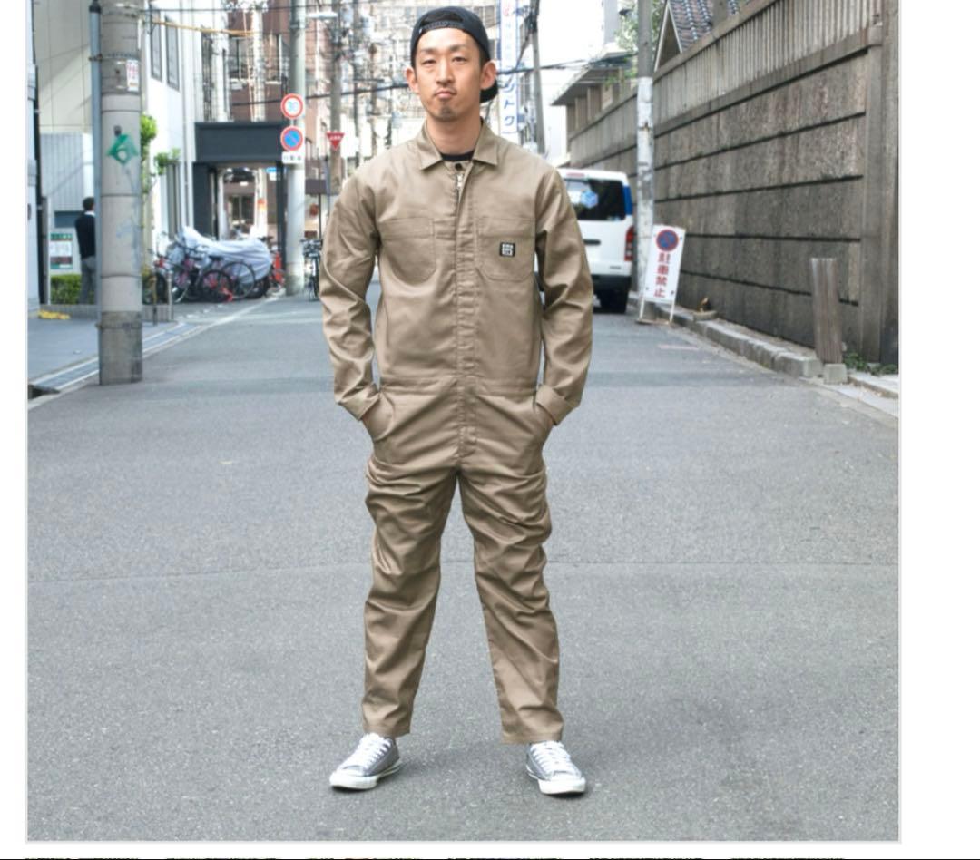 木梨サイクル　ベージュ オーバーオール Mサイズ