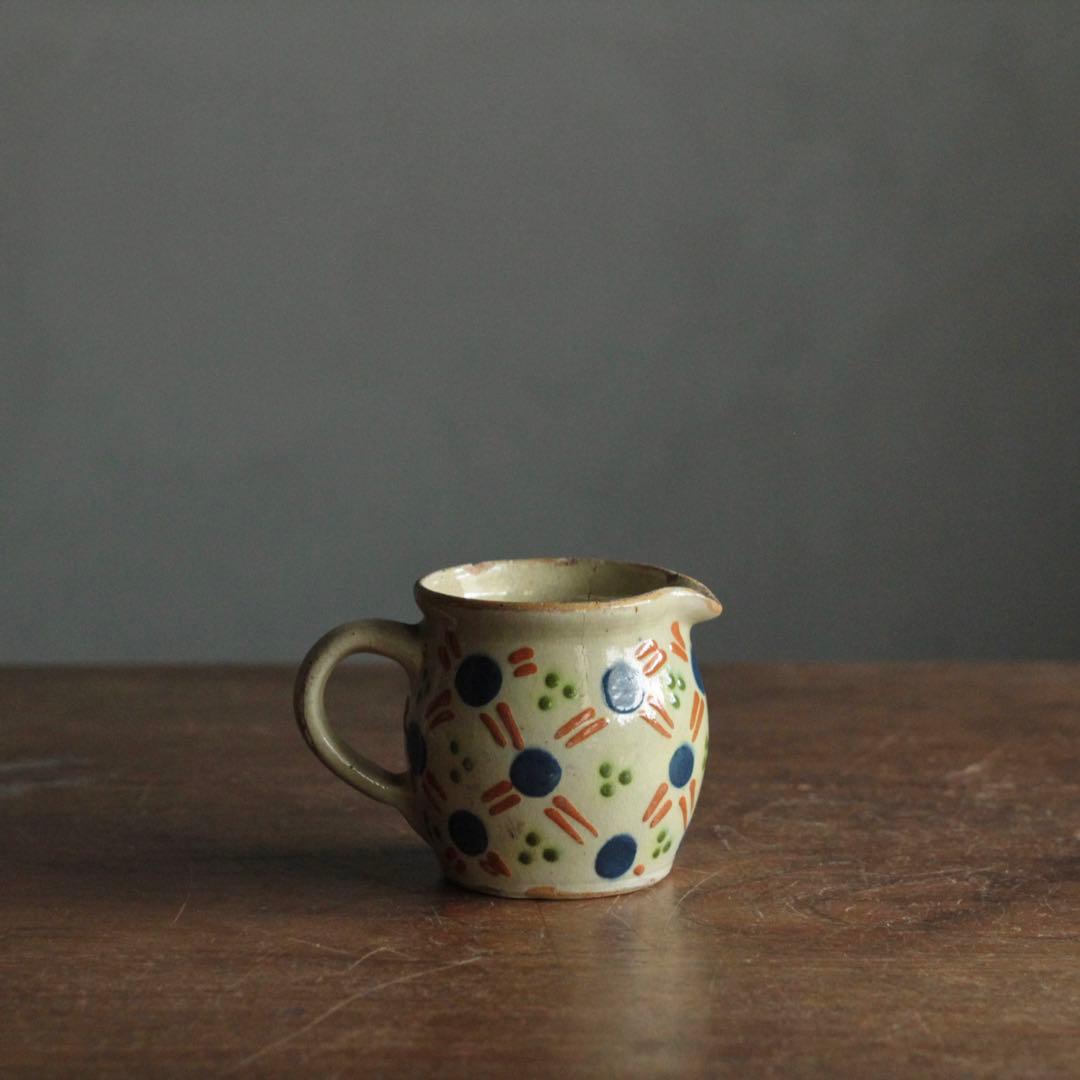 仏蘭西 色絵 酒注 酒器 水注 ピッチャー アンティーク 古道具 ブロカント