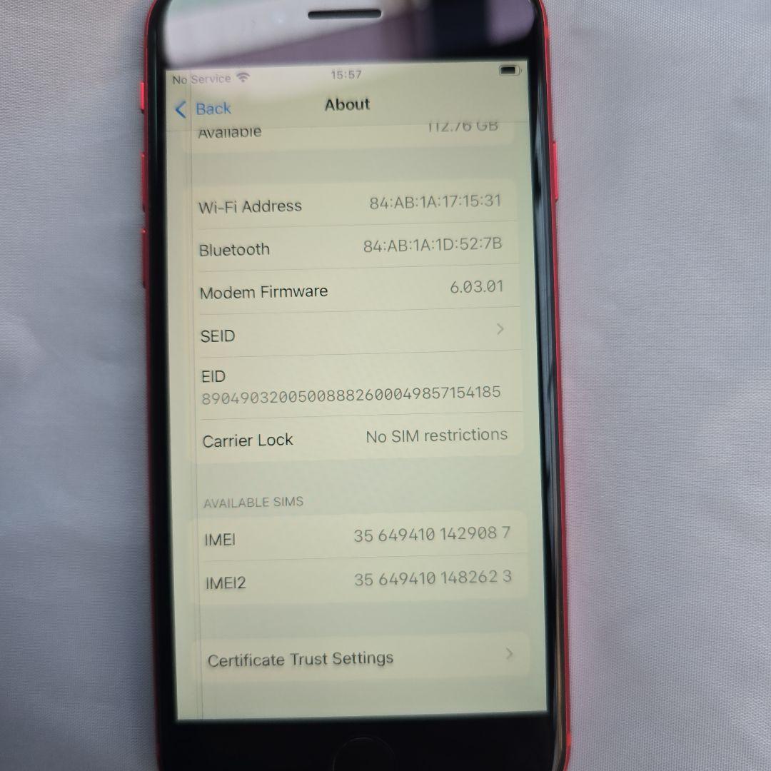 Apple iPhone SE 第2世代 128GB レッド 本体 Junk