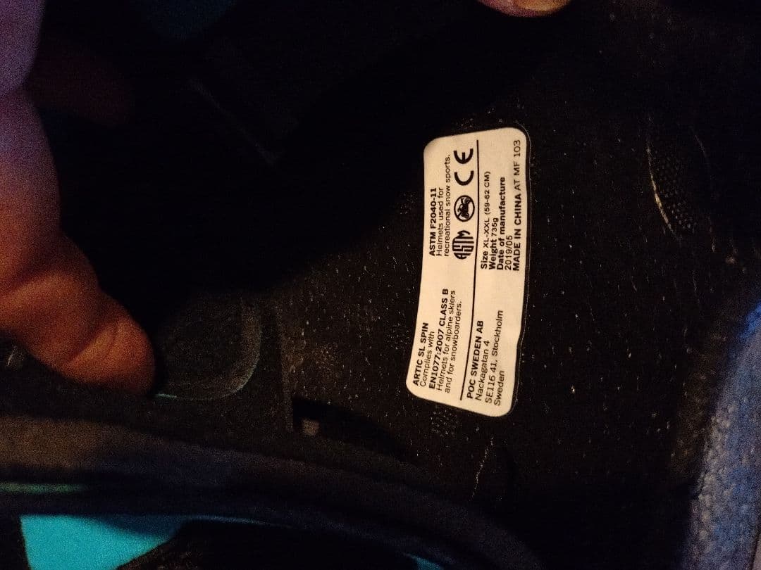 POC ヘルメット グレー/ホワイト artic sl spin helmet