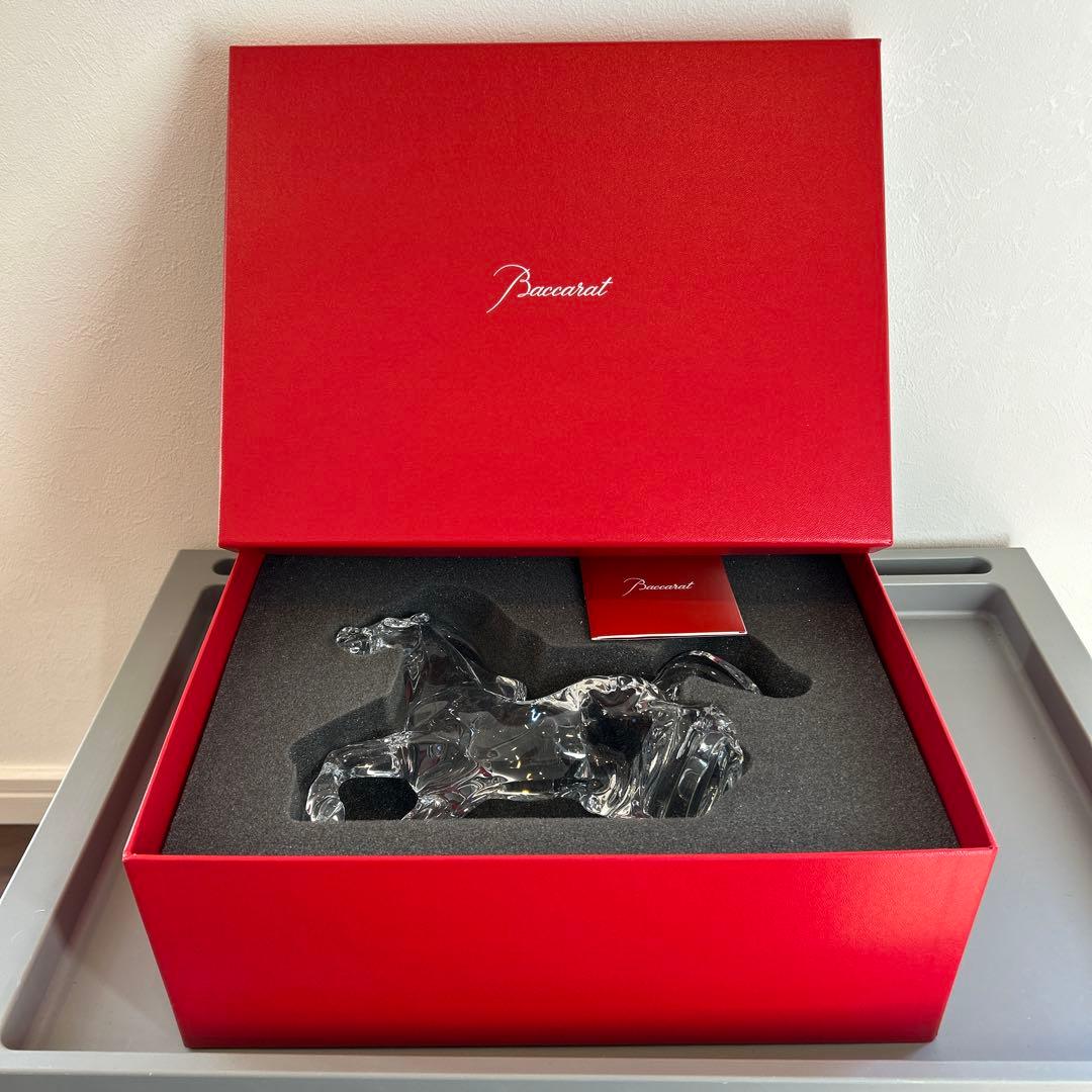 【新品同様】Baccarat バカラ いななく馬　箱付き　オブジェ